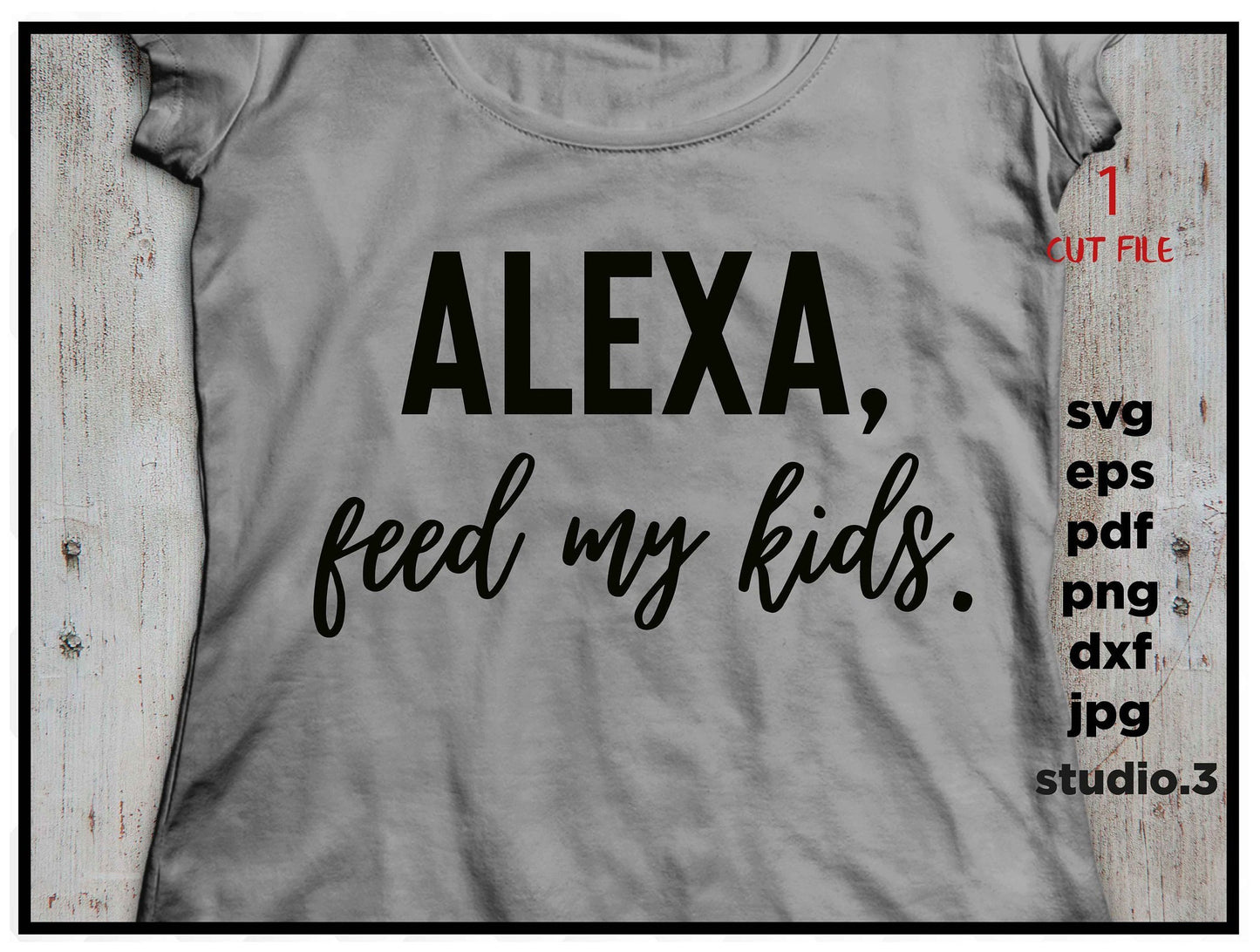 Alexa Feed My Kids svg, Funny Mom T-shirt, Mothers Day, Mom Life, Motherhood  svg, png, jpg paper transfer, cut file, cricut, silhouette