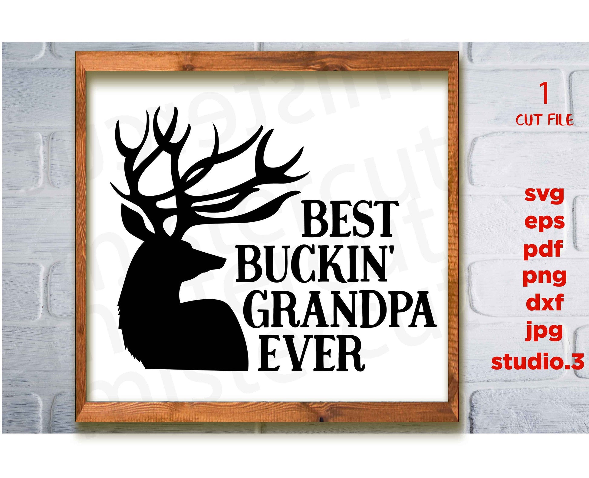 Best Buckin' Grandpa Ever svg, father's day deer svg, best grandpa ever svg svg, dxf, jpg transfer, cut file, png, grandpa svg, t shirt