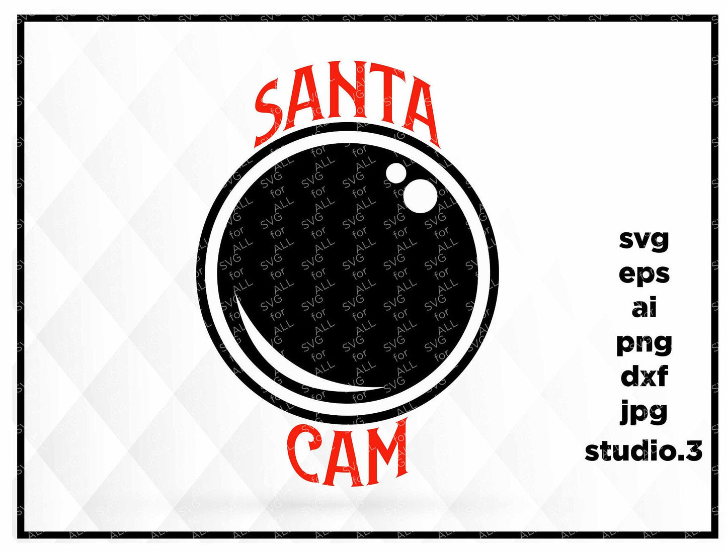 Santa cam bundle, Elf cam, reindeer cam, Christmas svg, DxF, EpS, cut file, jpg reverse for paper transfer, Cricut, silhouette, Elf svg