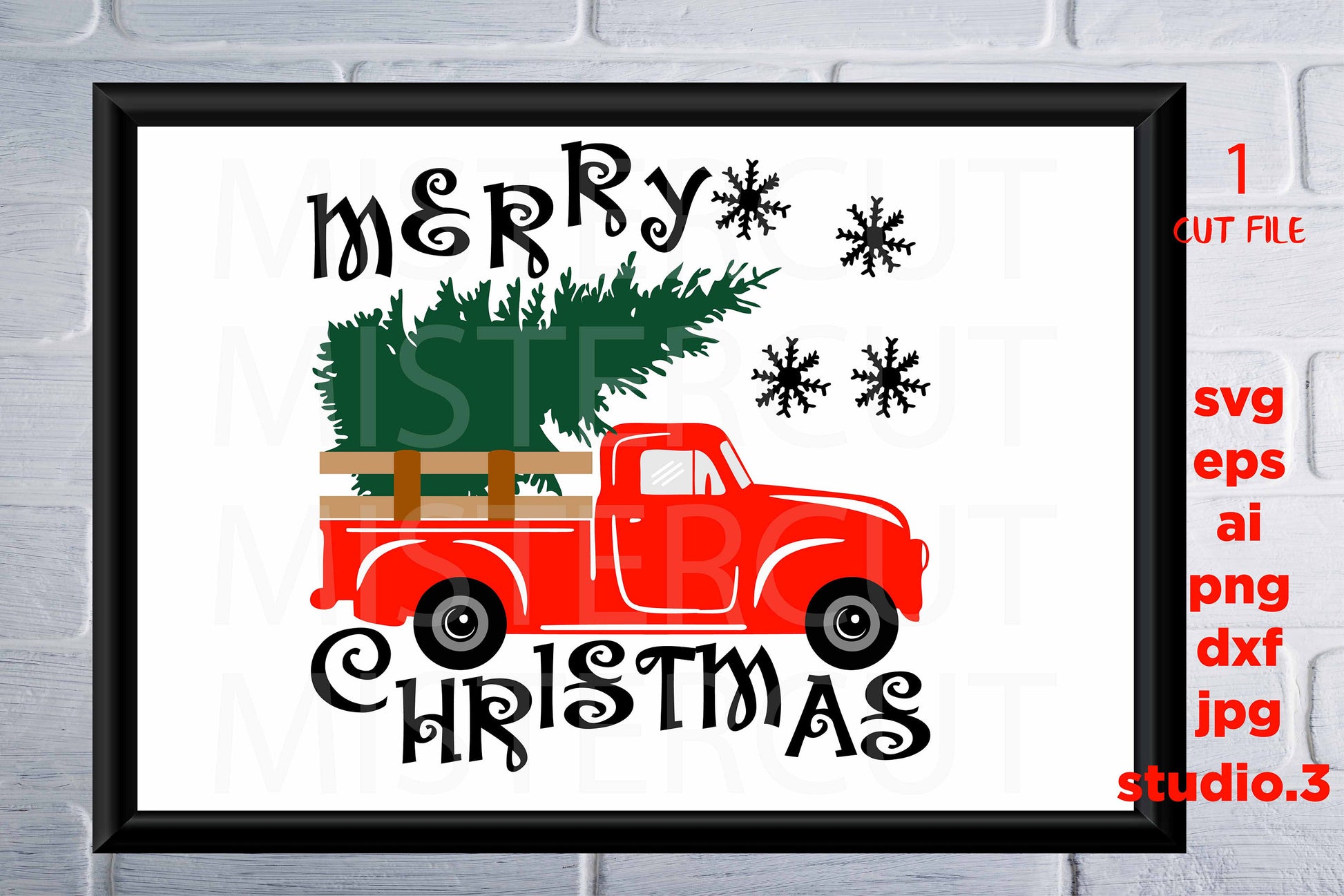 Merry Christmas, Christmas Truck, tree truck, tree Svg, DXF, eps, png, jpg mirror for paper on transfer, cut file, for cricut or silhouette