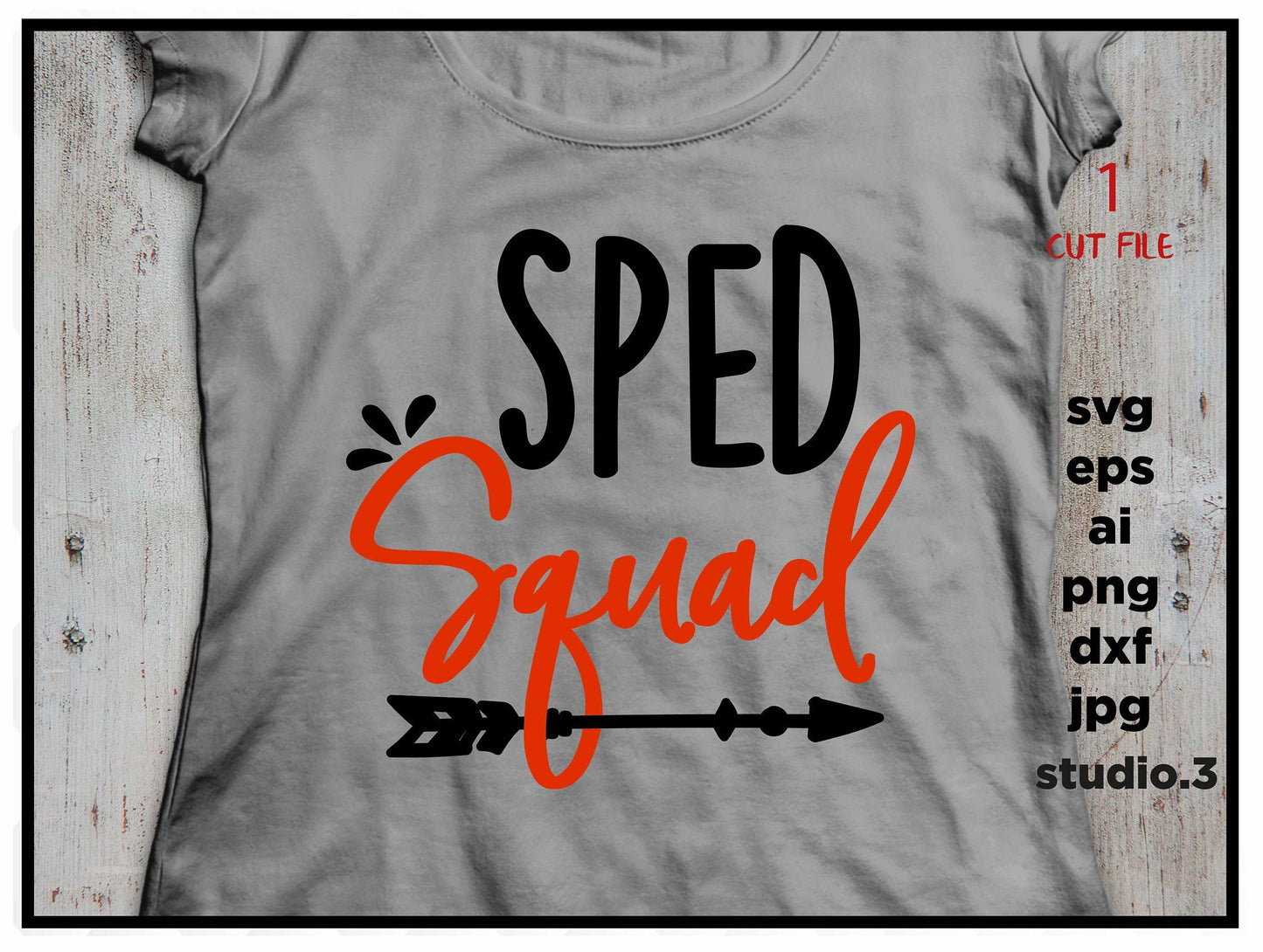 SPED squad, Teacher Appreciation Faculty Special Education, School svg, DxF, EpS, cut file, jpg paper transfer, Cricut, silhouette