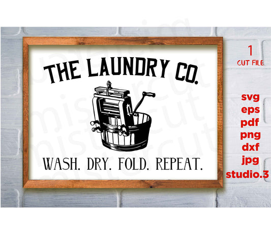 The Laundry Co svg, Laundry svg, Laundry Room svg, Laundry Sign svg SVG, Home Decor, dxf, jpg transfer, cut file, png, Cricut, Silhouette