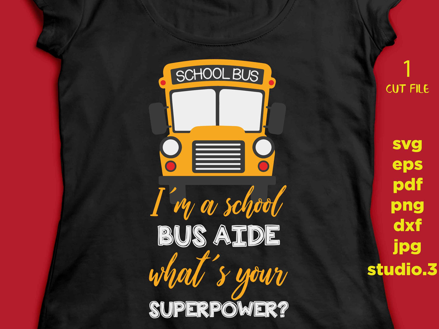 School Bus SVG, Bus aide svg, School Bus aide svg, cut files for cricut, svg, dxf, cut file, png, school bus svg, bus driver appreciation