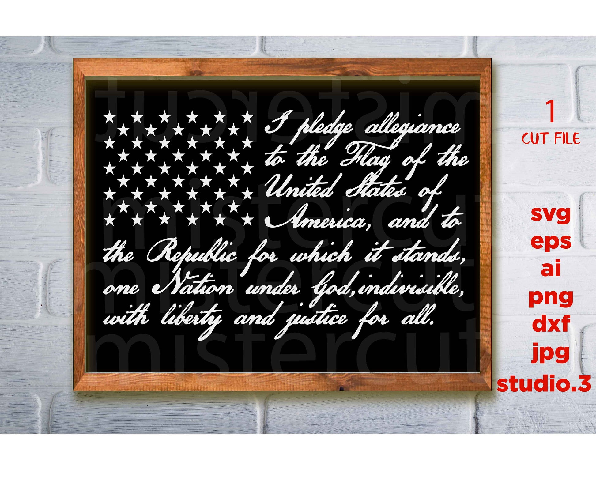 Pledge of Allegiance Flag SVG, Pledge of Allegiance USA, DFX, Cut file, wood sign decal Patriotic t shirt, fourth of july, cut file, jpeg