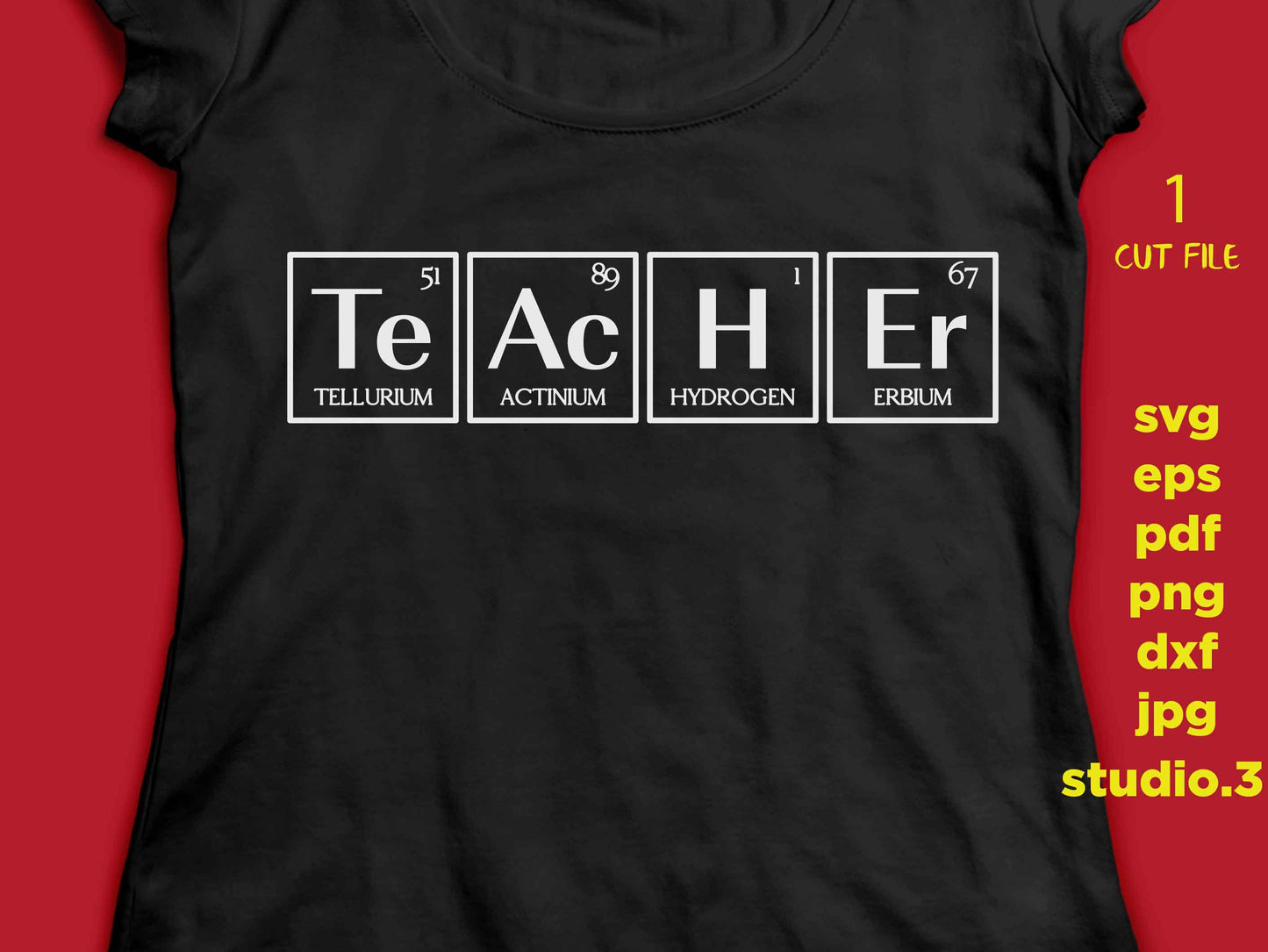 Teacher Periodic Table, teacher svg, Back to School, Teacher Shirt, svg, eps, png, jpg paper transfer, cut file, cricut, silhouette