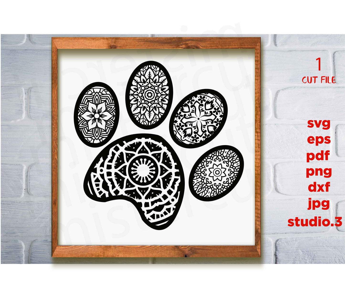 Mandala style Dog Paw Svg, Zentangle svg, dxf, jpg transfer, cut file, Dog svg, Dog sign svg, Dog Lover, sign svg, pet t shirt, paw print