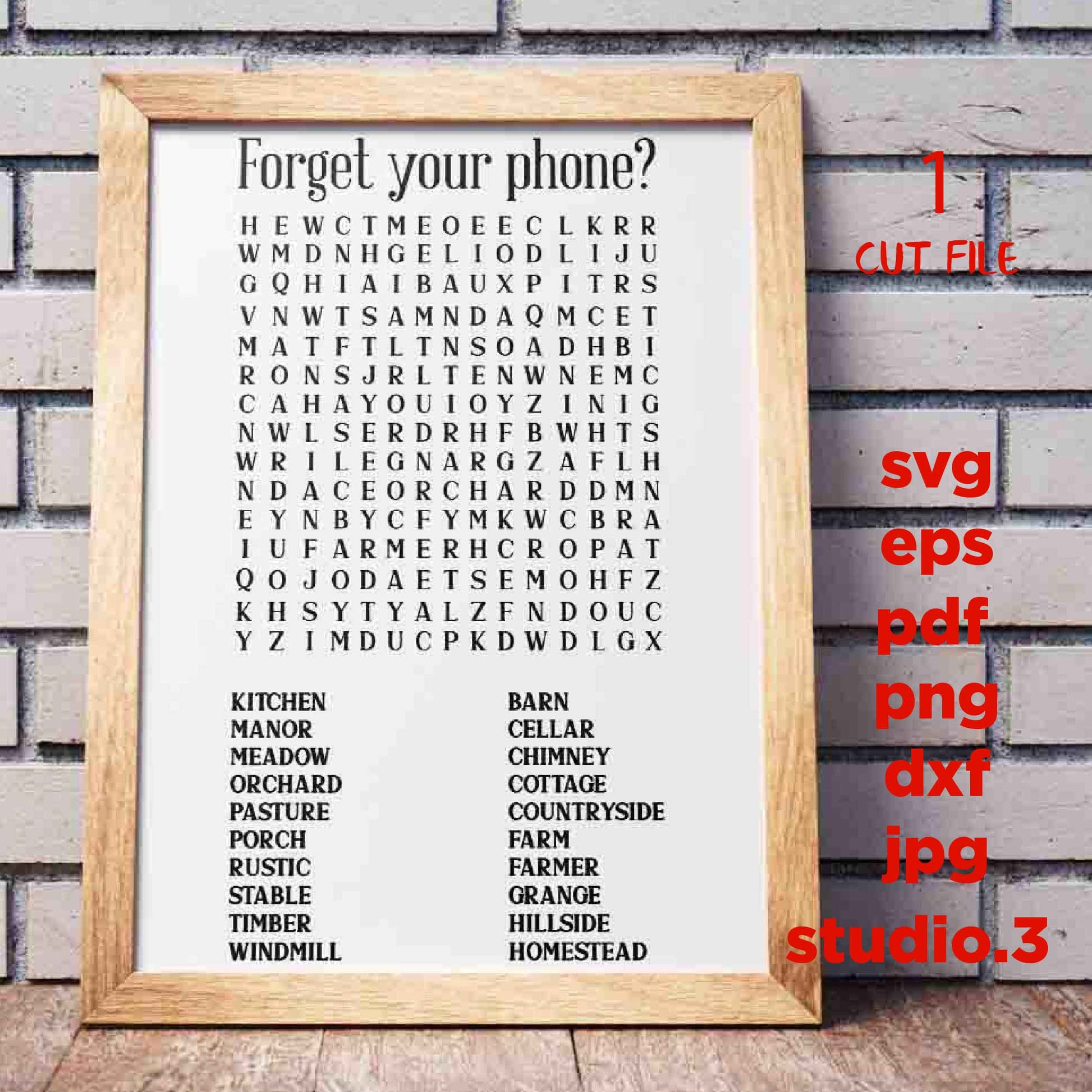 Forget Your Phone, Word Search Sign svg, Word Search svg, Bathroom Sign svg, Bathroom svg, Bathroom Signs, farmhouse, dxf, cut file, png