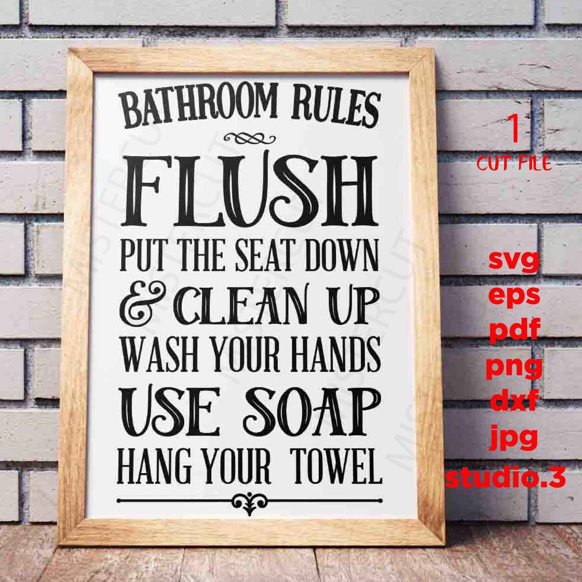 Bathroom Rules svg, Bathroom Sign svg, Bathroom svg, Flush svg, svg, dxf, cut file, png, funny bathroom signs, kids bathroom, Signs SVG