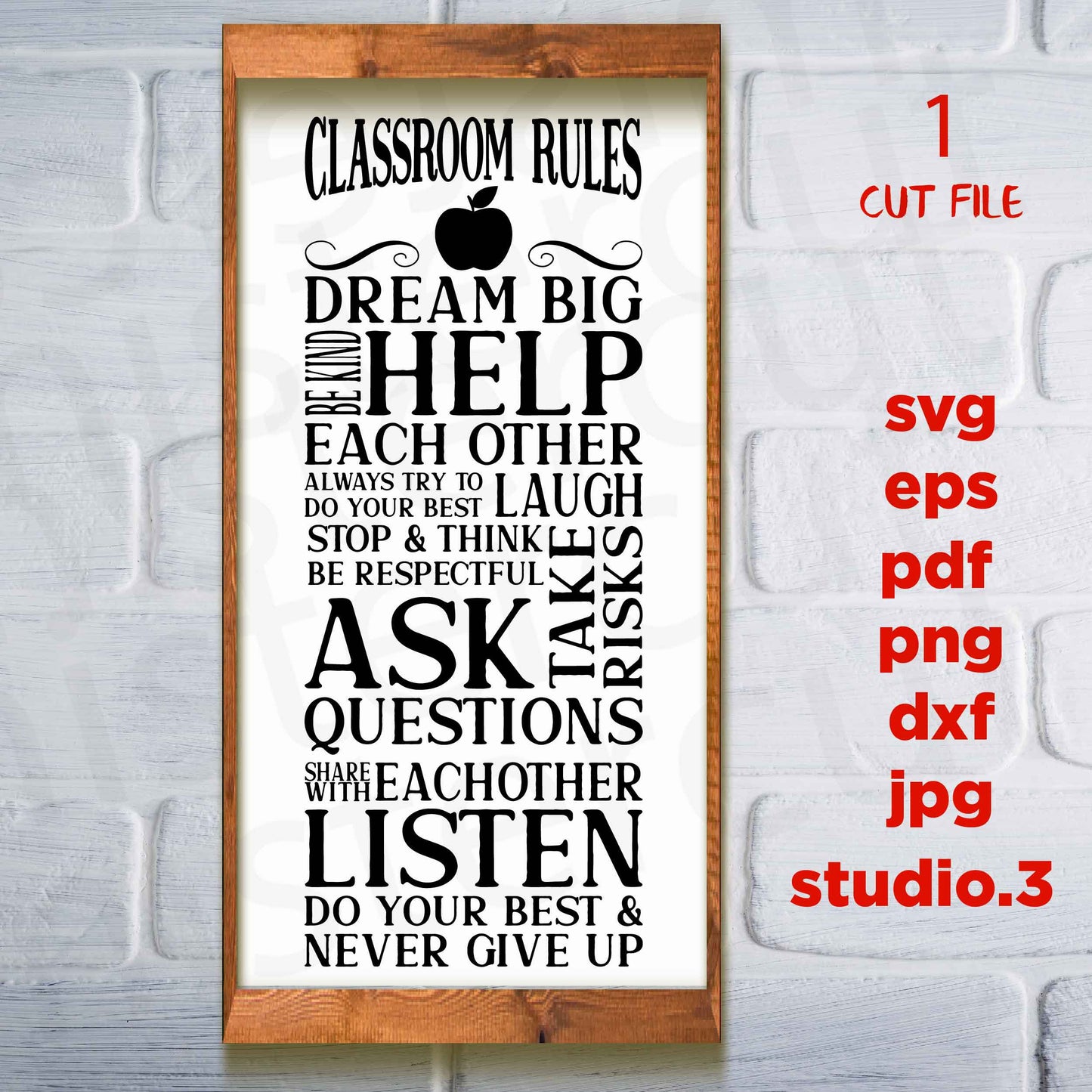 Classroom Rules Sign svg, Class Rules svg, Teacher svg, Back to School svg, svg, png, jpg transfer, cut file, Classroom svg, School svg,