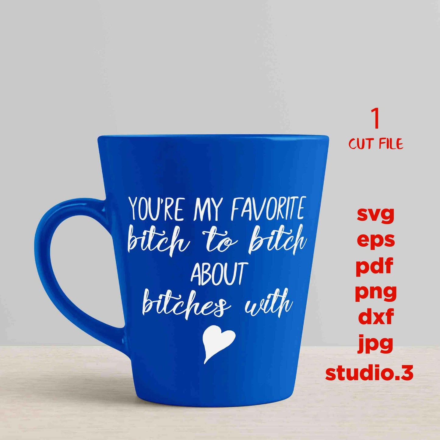 You're my favorite bitch to bitch about bitches with, Funny SVG, funny mug svg, dxf, jpg transfer, cut file, png, MUG svg, Coffee MUG svg