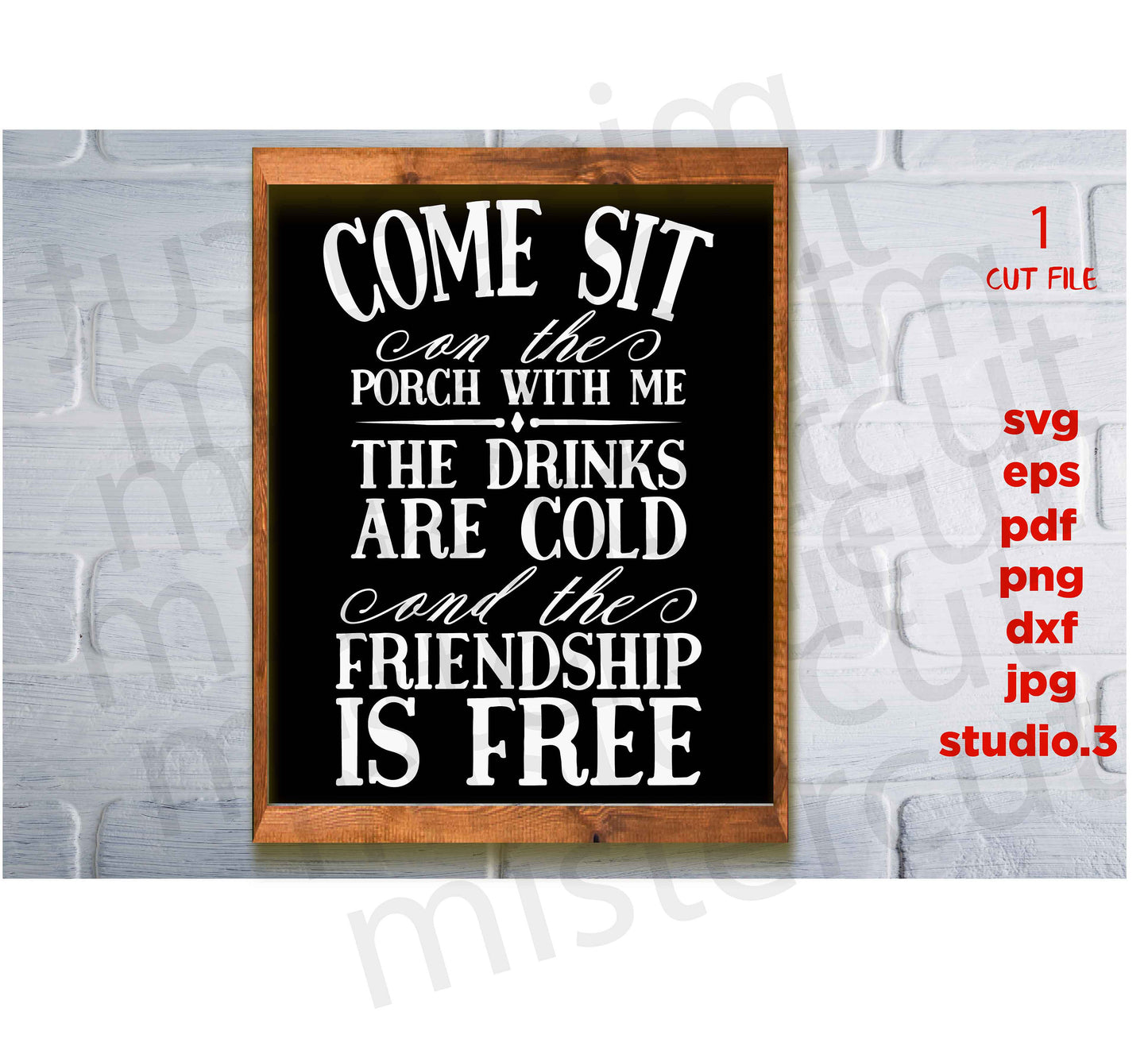 Come Sit on the Porch with Me svg, dxf, png cut file, png, jpg, Porch Sign svg, Patio svg, Summer svg, Friendship svg, Farmhouse Style