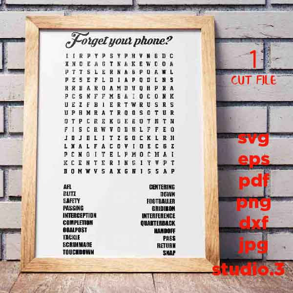 Forget Your Phone football, football svg, Word Search Sign svg, Word Search svg, Bathroom Sign svg, Bathroom svg, Bathroom Signs, svg, dxf