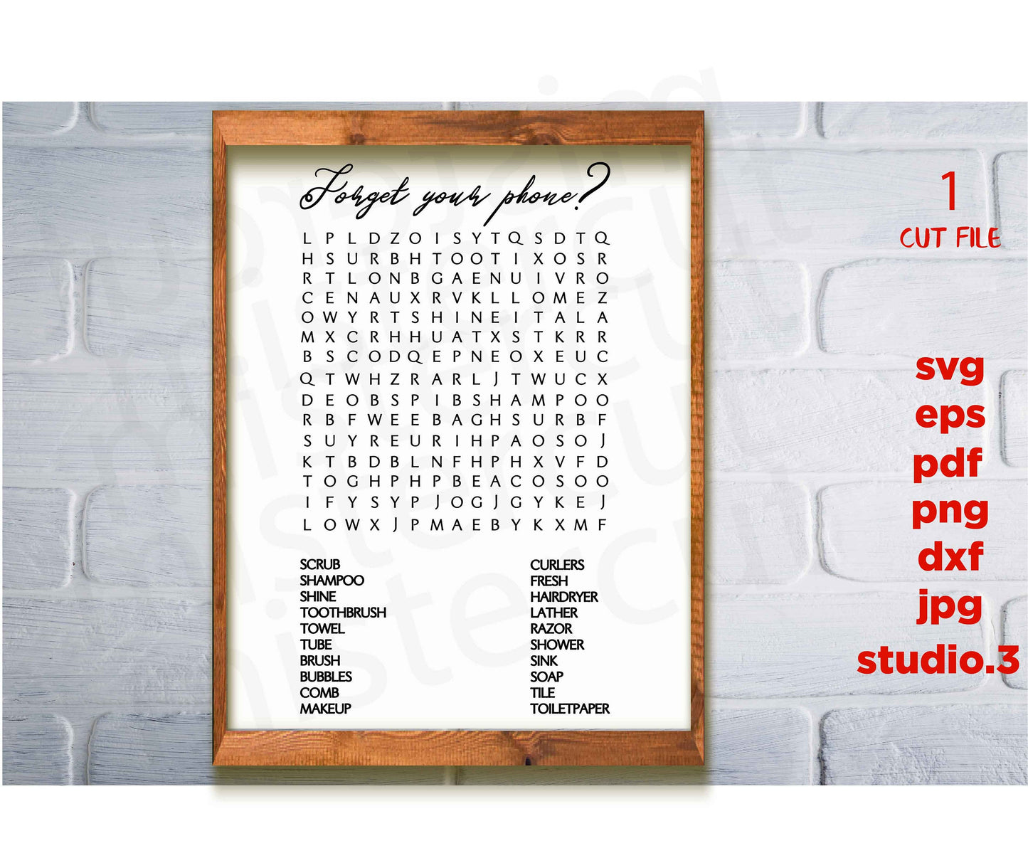 Forget Your Phone, Word Search Sign svg, Word Search svg, Bathroom Sign svg, Bathroom svg, Bathroom Signs, jpg transfer, dxf, cut file, png