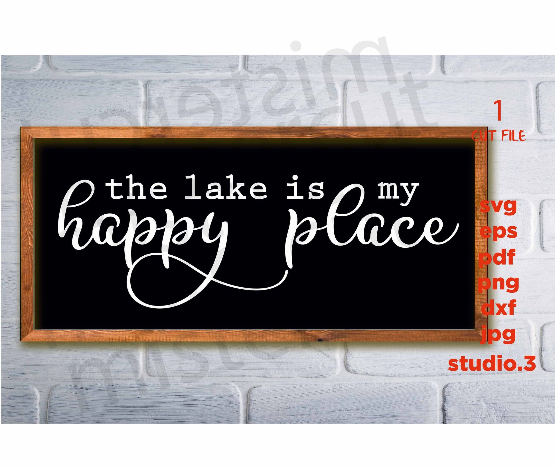 The Lake is My Happy Place svg, dxf, svg, png, jpg transfer, cut file,  Lake Sign svg, Lake House svg, At the Lake svg, Lake Life svg