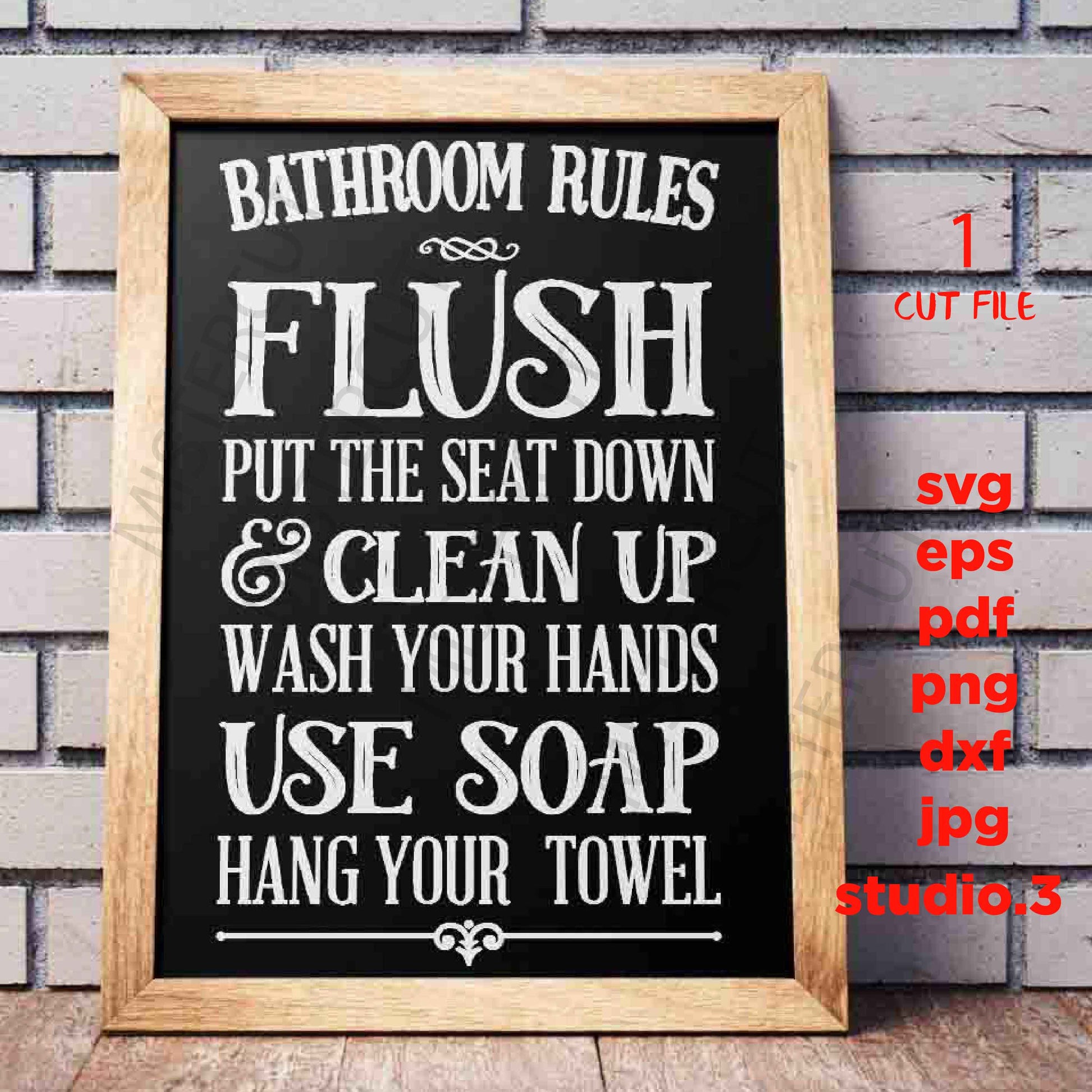 Bathroom Rules svg, Bathroom Sign svg, Bathroom svg, Flush svg, svg, dxf, cut file, png, funny bathroom signs, kids bathroom, Signs SVG