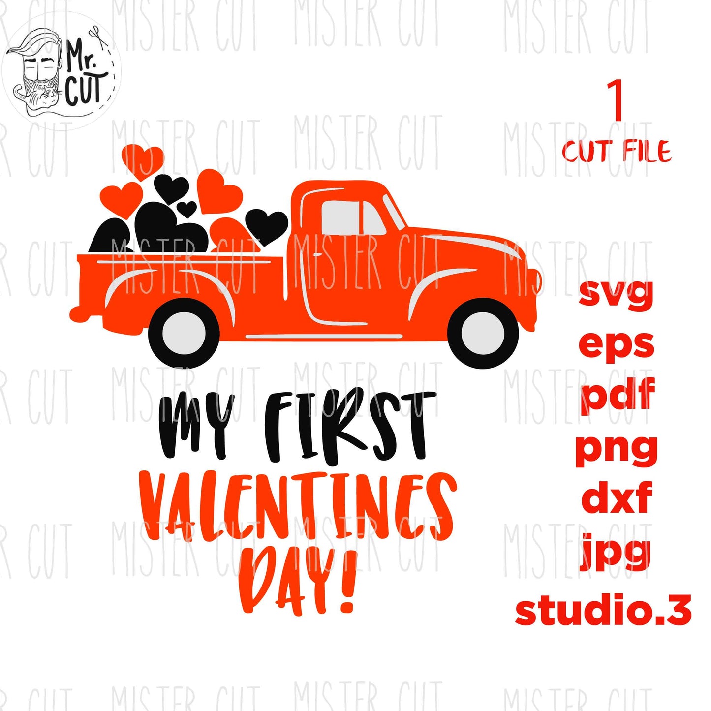 My first valentines day, valentines bodysuit, SVG, DxF, EpS, cut file Cut file, Baby svg, valentines day svg, valentine svg, truck svg