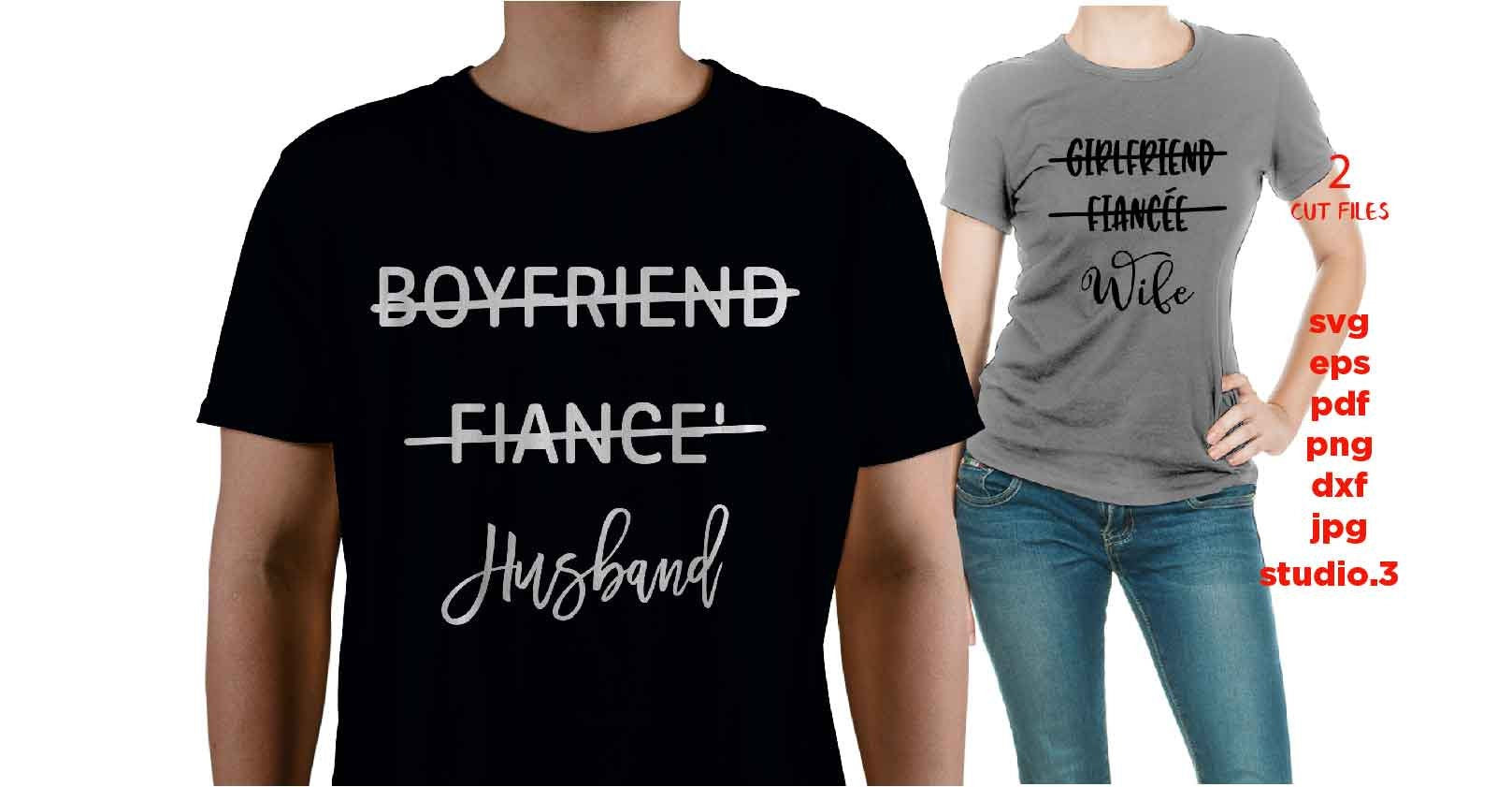 Girlfriend Fiancee Wife svg, Boyfriend Fiance Husband SVG, PNG, Dxf, jpg reverse, Hubby Svg, Wifey svg, Bride svg, Groom svg, Mr & Mrs svg