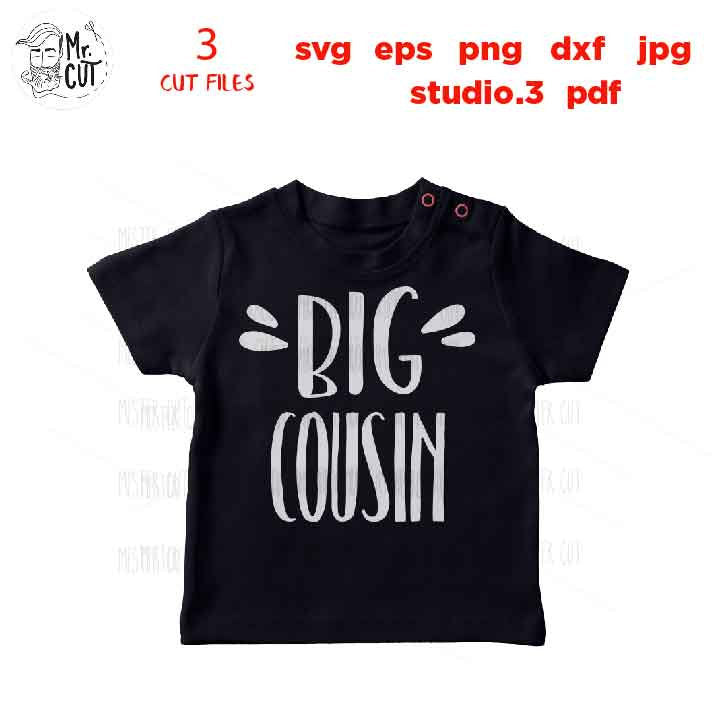 Big Cousin, Middle Cousin, and Little Cousin bundle SVG, DXF, EpS, jpg reverse, cut file, Cousin SVG, Cutting File, Nephew Svg, Niece