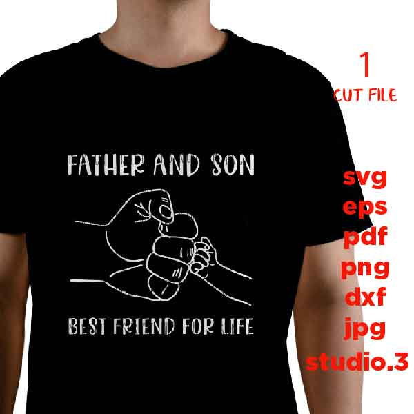 Father and son svg, fist bump svg, best friends svg, father svg, dad svg, son svg, matching shirts svg, svg, dxf, cut file, jpg transfer