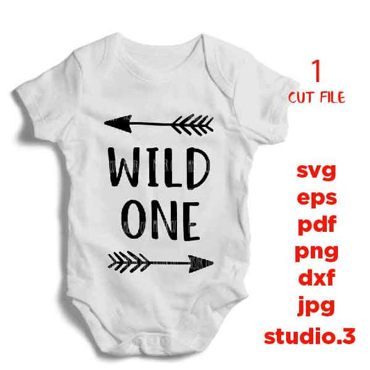 Wild One svg, Baby SVG, mirrored jpg, First Birthday Baby Child, Baby Toddler SVG, DXF, EpS, cut file, baby shirt design, Cute Girl shirt