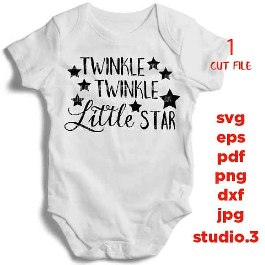 Twinkle Twinkle Little Star SVG File SVG, jpg transfer, DXF, EpS, cut file, Gender Reveal, Baby Shower, Boy or Girl, He or She