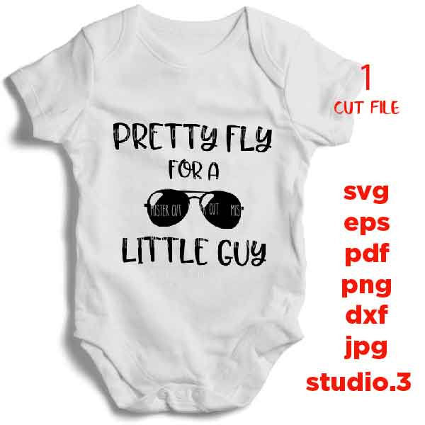 Pretty fly for a little guy, Funny Baby Svg, baby svg, Dxf, mirrored jpg, cut file,Baby SVG, boy bodysuit svg, Baby shower svg, Newborn SVG