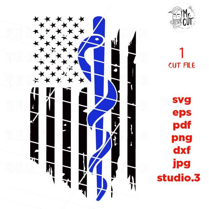 Usa American Flag, Proud Paramedic Emt, Ems Flag, Thin White Line Flag, Distressed flag Svg, PNG, Dxf, mirrored jpg, american flag USA flag