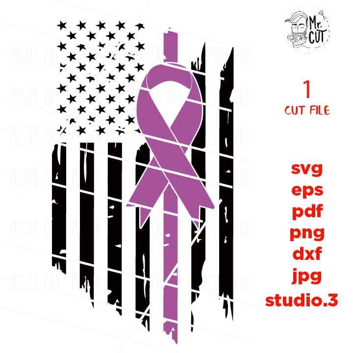 Usa American Flag, Breast Cancer Awareness, American Flag, Breast Cancer Pink Ribbon, Distressed flag Svg, PNG, Dxf, usa flag