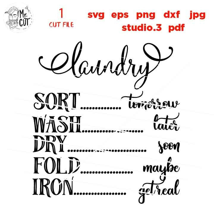 Laundry Schedule SVG Cut Files, laundry sign svg, Funny Laundry svg, dxf, cut file, png, jpg transfer, eps, laundry svg, laundry diy svg