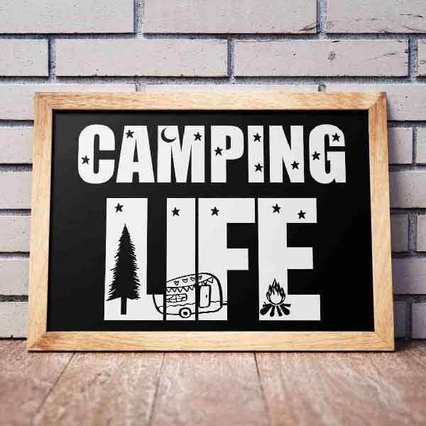 Camping life SVG, DXF, EpS, jpg mirrored, cut file, Camping cut files, travel trailer svg, summer svg, camping life dxf, camping shirt svg