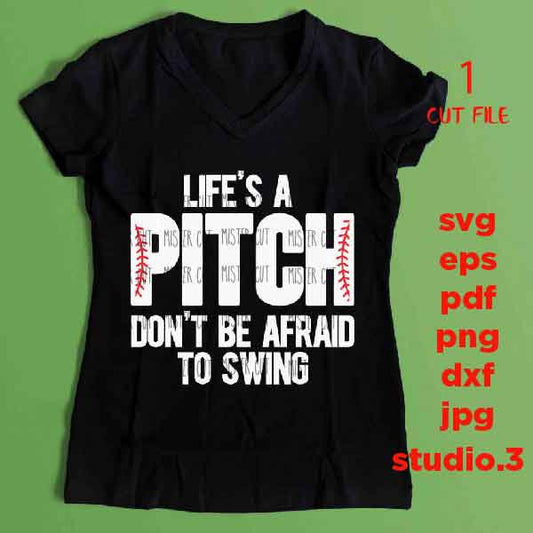 Lifes A Pitch svg, Baseball, laces, ball, SVG, PNG, Dxf, jpg reverse, Softball svg, baseball tee shirt, Softball t shirt