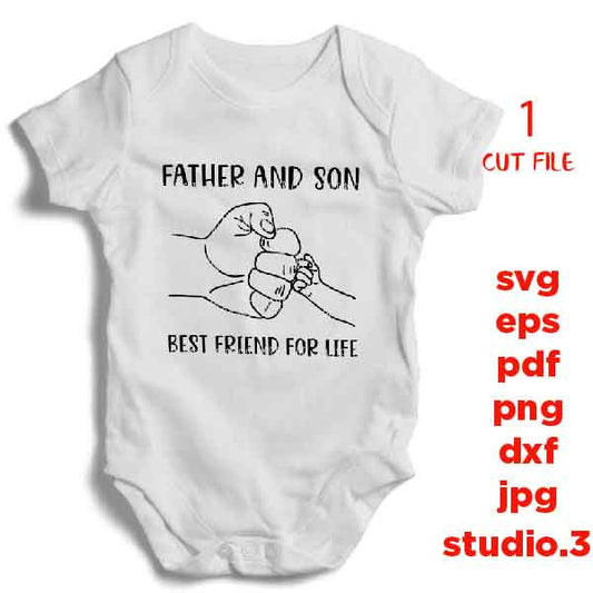 Father and son svg, fist bump svg, best friends svg, father svg, dad svg, son svg, matching shirts svg, svg, dxf, cut file, jpg transfer