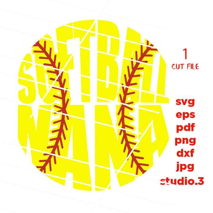 Softball nana SVG, PNG, Dxf, jpg paper transfer, grandma svg, Softball svg, grandma tee shirt, grandma dxf, Softball t shirt, nana svg