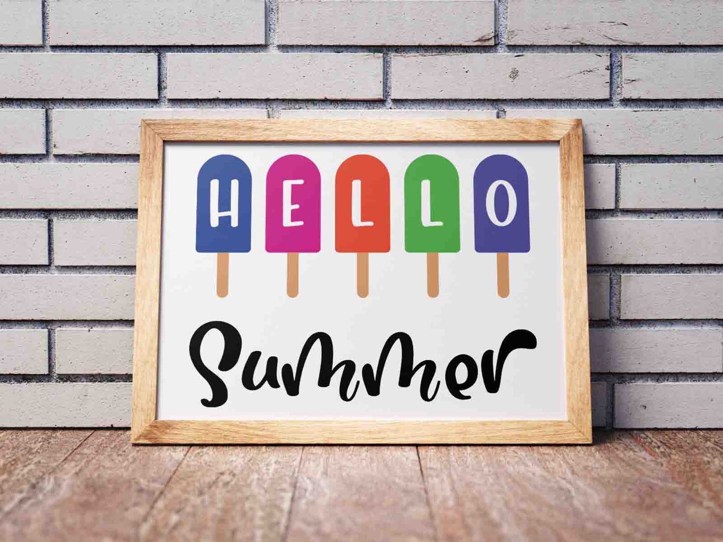 Hello Summer Popsicle svg, Beach svg, Summer, Ocean, Vacation,  SVG, DXF, EpS, png, jpg mirrored, cut file, summer svg, funny svg