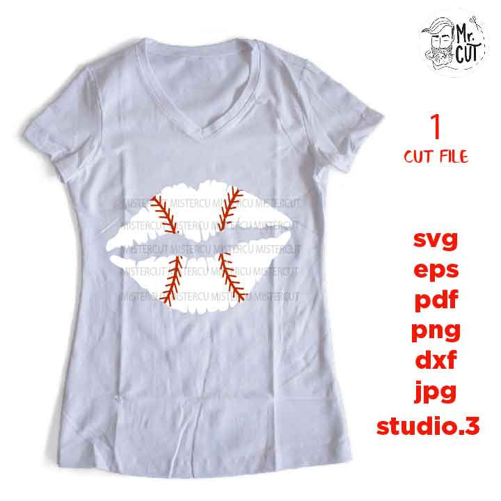 baseball lips svg, mother t shirt svg, baseball shirt, mom shirt baseball SVG, DxF, EpS, cut file, jpg mirrored, mom tee shirt, softball lip