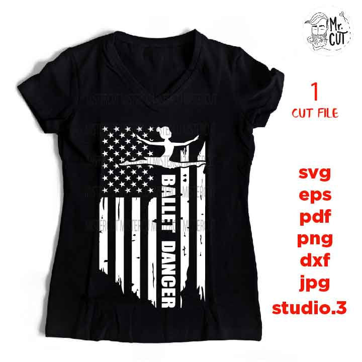 Ballet dancer svg, Usa Flag SVG, dancer svg, USA flag svg, PNG, Dxf, usa flag, ballet dancer Mom Svg, ballet Shirt Svg, ballet dancer dxf