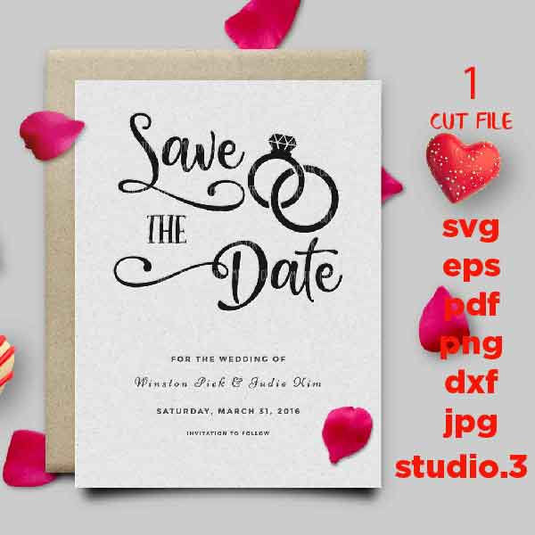 Save the date SVG File, Wedding Engagement,  cut file, dxf, png, jpg transfer, Wedding invitation svg, Wedding Sign svg, invitation svg