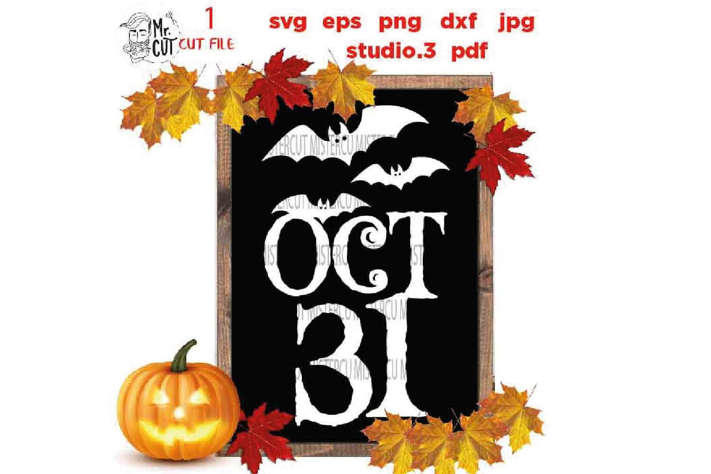 October 31st, Halloween Vector, halloween svg, DxF, EpS, cut file, jpg, png, halloween sign svg, october sign svg, bat svg,