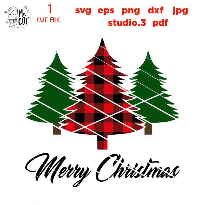 Merry Christmas Svg, Christmas Svg, Holiday Svg, Winter Svg, DxF, EpS, cut file, jpg mirrored, png, christmas dxf, christmas sign svg, plaid