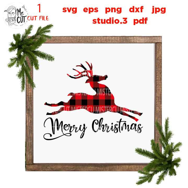 Merry Christmas Svg, Christmas Svg, reindeer Svg, Winter Svg, DxF, EpS, cut file, jpg mirrored, png, christmas dxf, christmas sign svg