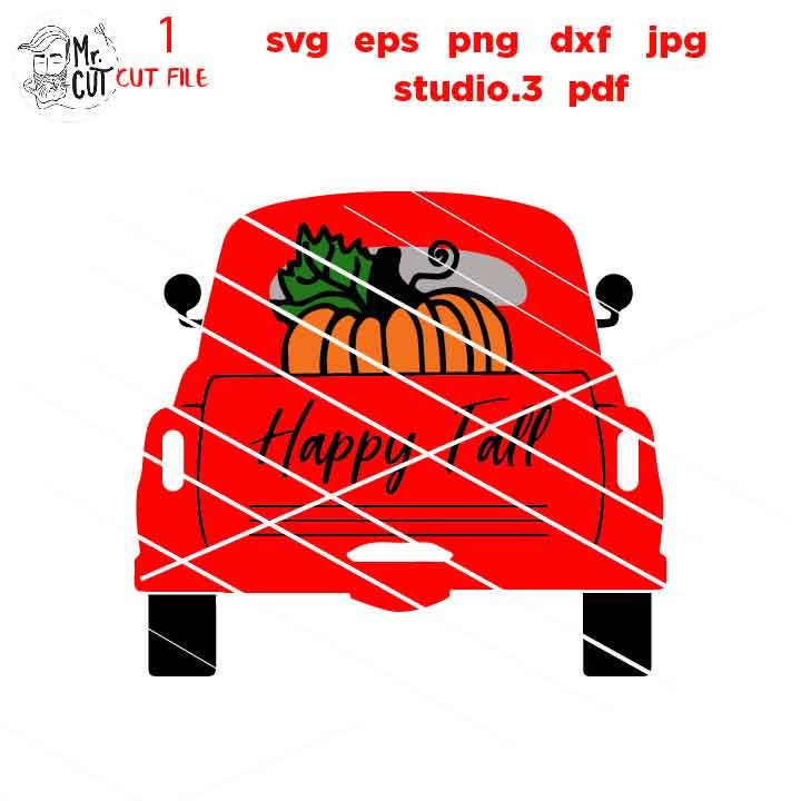 Fall truck svg, Pumpkin Truck SVG, vintage truck, happy fall yall svg, Thanksgiving SVG, pumpkin fall truck png, jpg mirrored, cut file