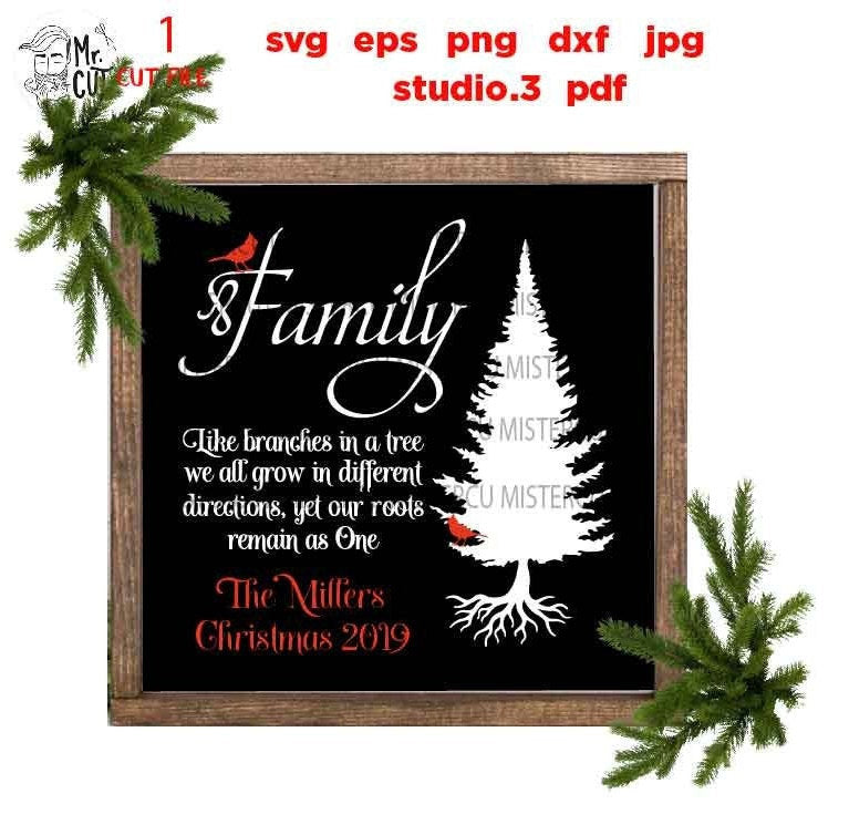 Family christmas svg, our roots run deep, family christmas svg, family sign svg, Christmas svg, dxf png, jpg transfer, christmas 2019