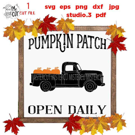 Pumpkin svg, halloween svg, Vintage Truck svg, Pumpkin svg, Fall svg Fall SVG, Fall SVG,  DxF, EpS, cut file, jpg mirrored, pumpkin patch