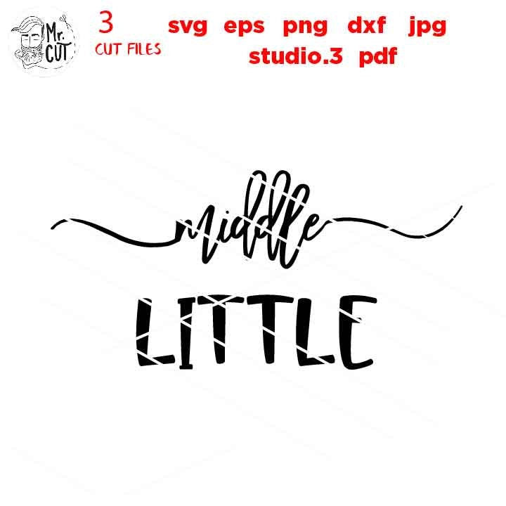 Big little, Middle little, and Little little bundle SVG, DXF, EpS, jpg reverse, cut file, Cousin SVG, Cutting File, kids svg, siblings svg