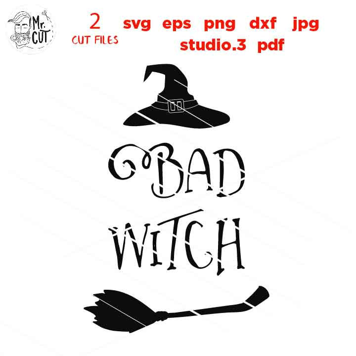 Good Witch Bad Witch svg, Witch SVG, Halloween SVG, dxf, jpg mirrored, png, Halloween Duo svg, Best Friend Halloween svg, i'm bad too, witch