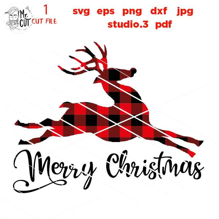 Merry Christmas Svg, Christmas Svg, reindeer Svg, Winter Svg, DxF, EpS, cut file, jpg mirrored, png, christmas dxf, christmas sign svg