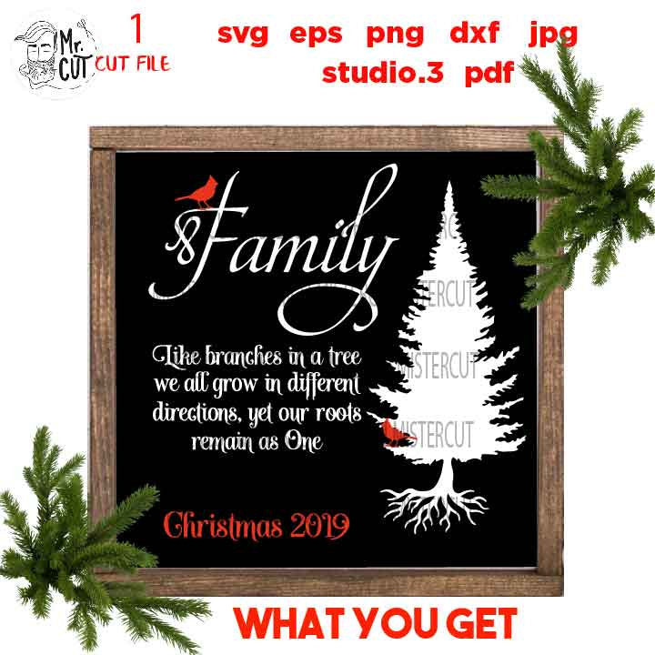 Family christmas svg, our roots run deep, family christmas svg, family sign svg, Christmas svg, dxf png, jpg transfer, christmas 2019