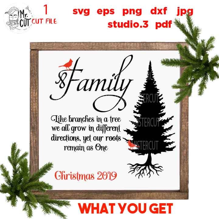 Family christmas svg, our roots run deep, family christmas svg, family sign svg, Christmas svg, dxf png, jpg transfer, christmas 2019