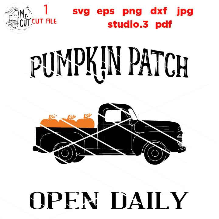 Pumpkin svg, halloween svg, Vintage Truck svg, Pumpkin svg, Fall svg Fall SVG, Fall SVG,  DxF, EpS, cut file, jpg mirrored, pumpkin patch