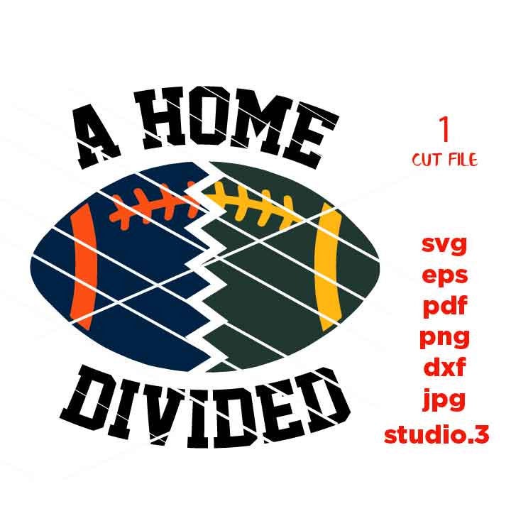 svg files, a house divided svg, football, SVG, Dxf, eps, cut file hearts united svg, family svg, baseball logo svg, family divided